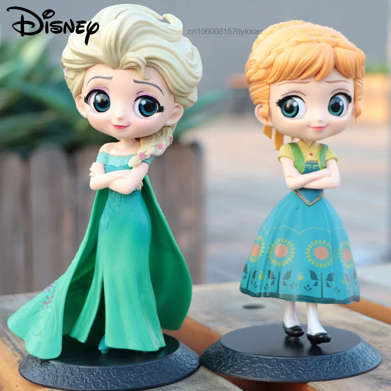 

Disney Princess Snow White Elsa Anna Rapunzel Jasmine Cinderella Sofia Ariel Mulan Q Version PVC Action Figures Toys Model Dolls