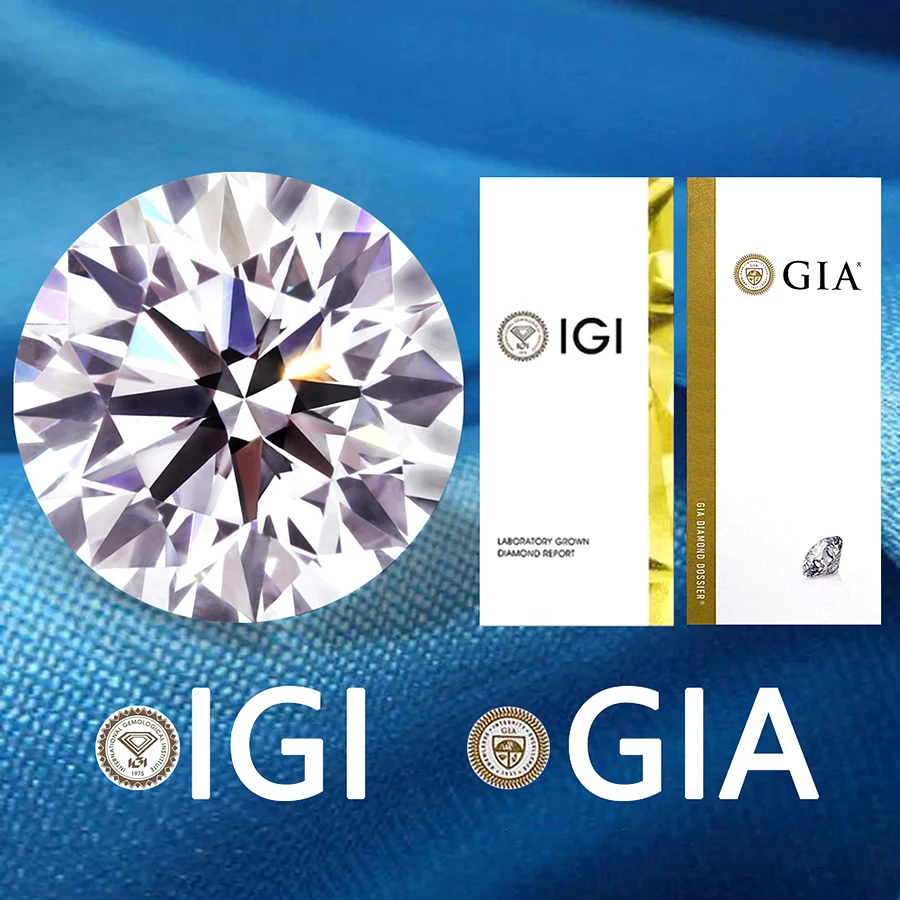 

AWAE 0.5ct 0.8ct 1ct D Color VS-VVS Round Cut Lab Grown Diamonds CVD HPHT Loose Diamond IGI GRA GEMID Certificate