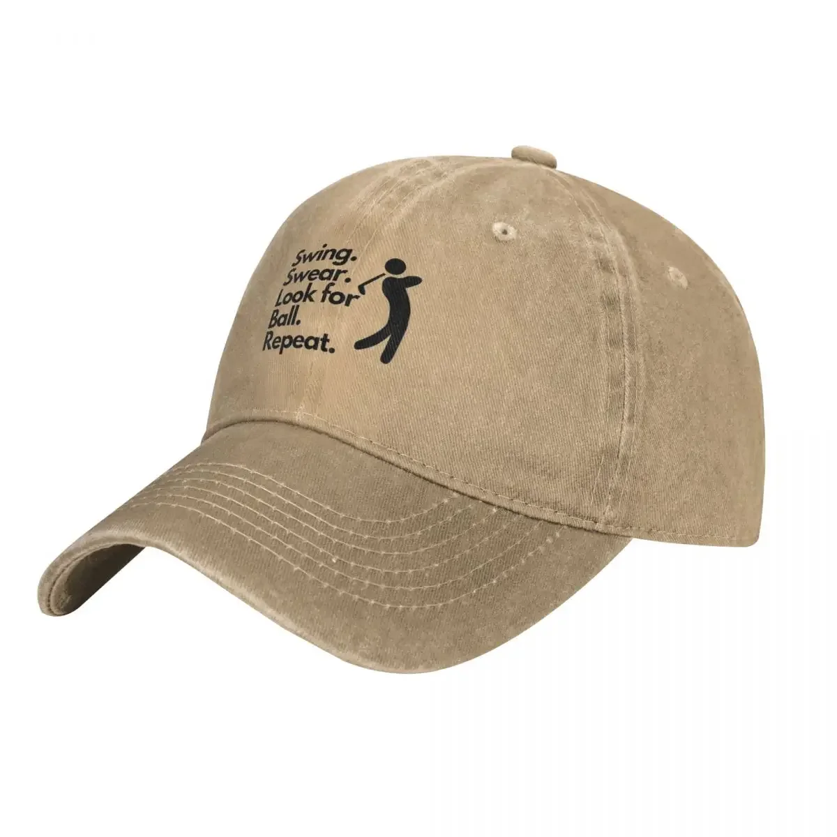Swing. Swear. Look for ball. Repeat. Cap Cowboy Hat sun hat new in hat baseball cap Men caps Women's