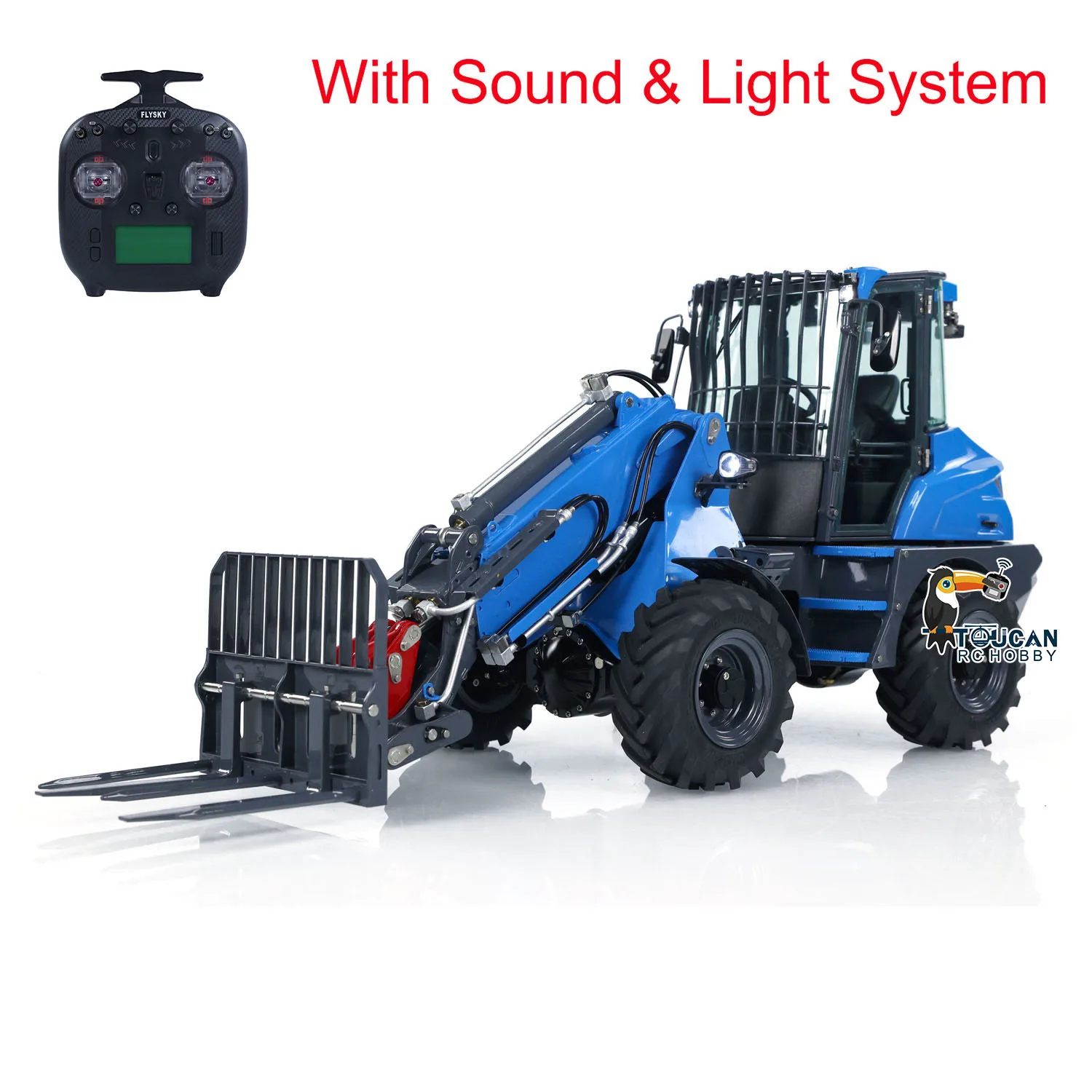 LESU 1/14 AT1050 Hydraulic RC Telescopic Arm Loader Fork Truck Radio Control Painted Finished Trucks Cars Sound Vehicle Boy Toys 3