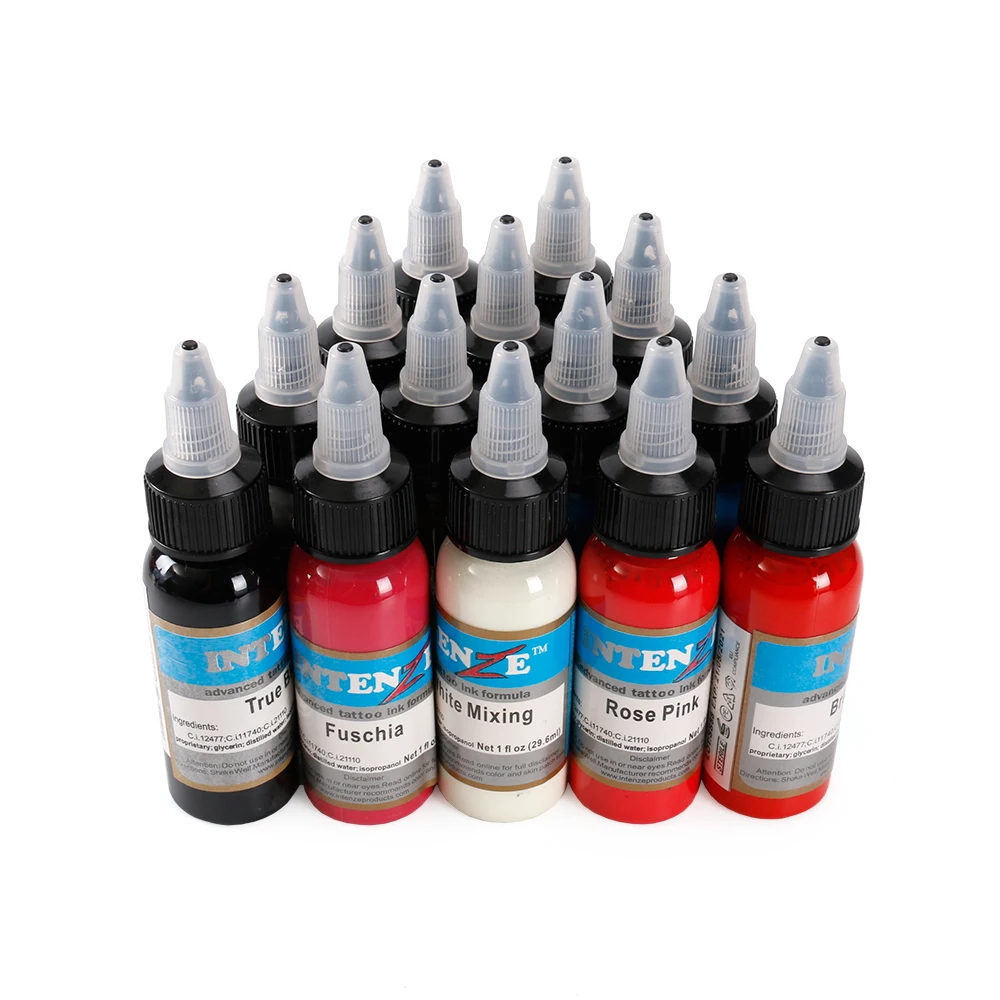 High quality 14 color Permanent Makeup Micro Pigment Cosmetic encre tatouage black Tattoo Ink Permanent Eyebrow Eyeliner Lip