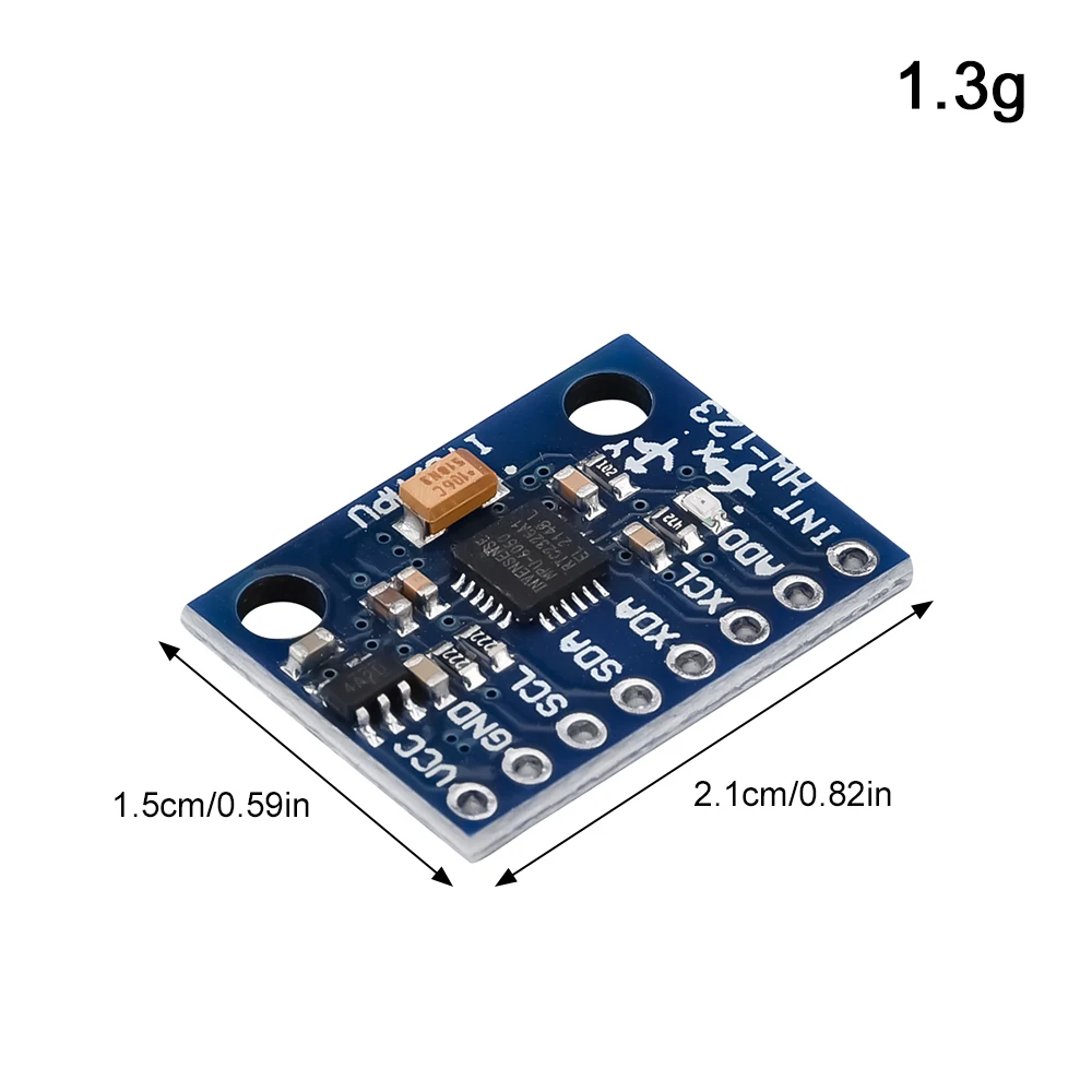 Gyro 3 Axis Módulo Analógico para Arduino, Sensores Gyro, 3 Axis Accelerometer, Pins, 3-5V DC, GY-521, MPU-6050