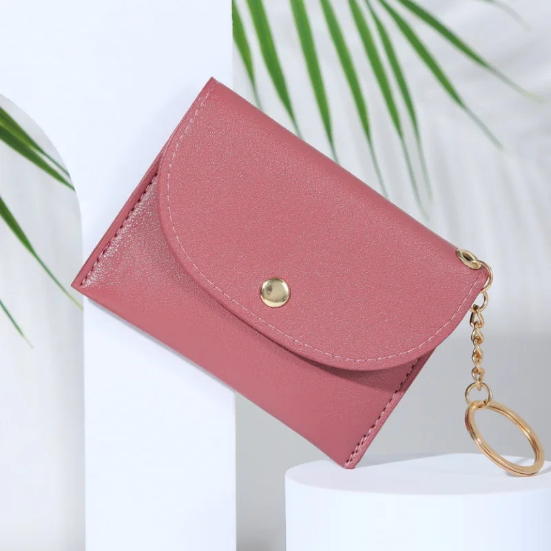New Envelope Cardholder Women Wallet Minimalist Fashion Pure Color Zip Purse
