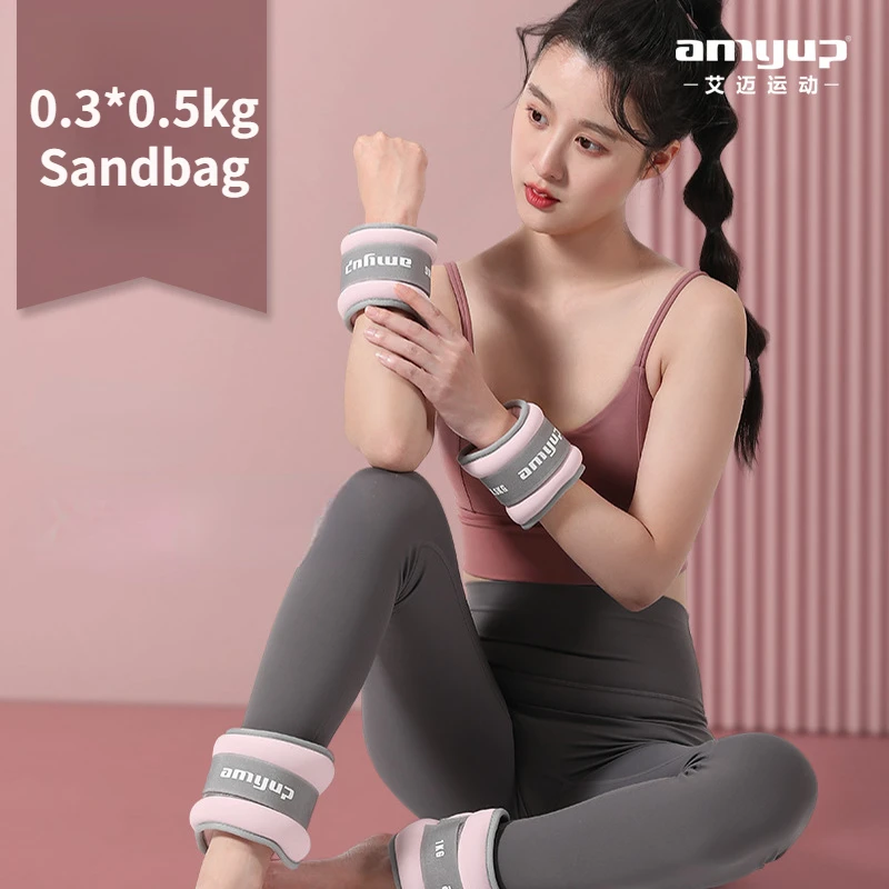 요가 다리미 샌드백 댄싱 트레이닝 무게추, 손목 발목 웨이트, 피트니스 근력 달리기 운동 장비, 0.3 kg, 0.5kg, 2 개