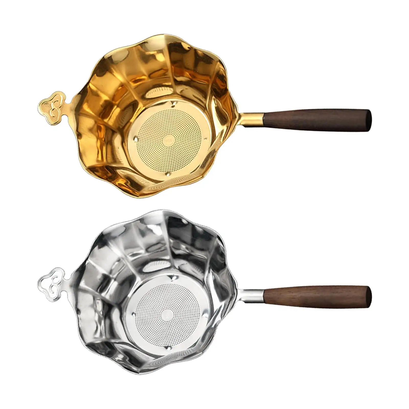 Wooden Handle Tea Strainer Portable Tea Infuser Stainless Steel Fine Mesh for Tea Room Commercial Use Household Home Kitchen