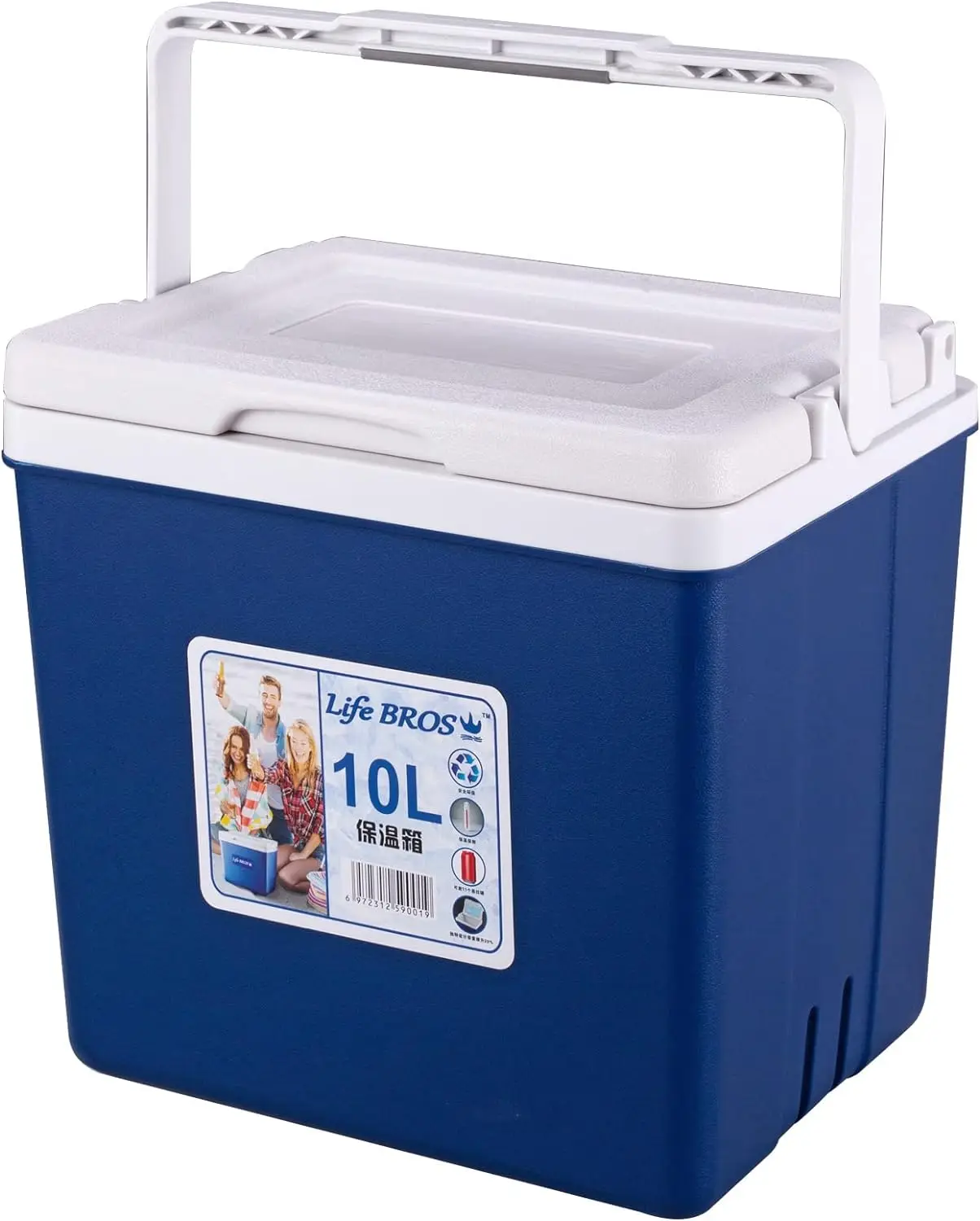 

Portable Cooler for Beer Thermos Box of Beer Can Cooler Ice Chiller Drinks 10Qt Picnic Fresh Box with Handle for Beverage Fruit