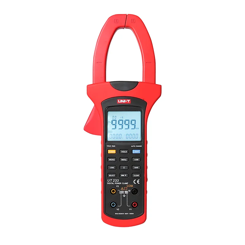 

UNI-T UT233 Digital Clamp Power Meter True RMS USB Data Storage Clamp Meter Tester Clamp Multimeter Ammeter Test Table