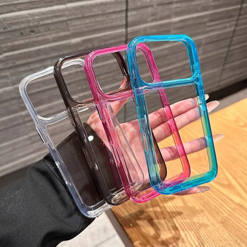 Premium Shockproof Clear Acrylic Phone Case with Transparent Bumper