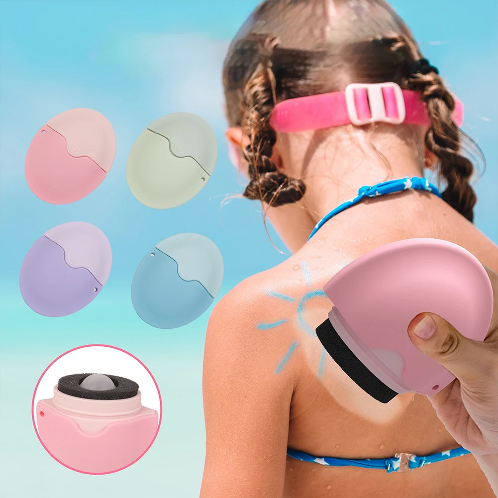 Silicone Sunscreen Applicator Refillable Roll On Sponge for Outdoor Travel