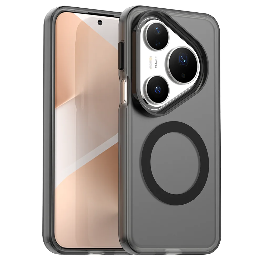Magnetic Candy Color Shockproof Clear Phone Case with Magsafe-Compatible Bumper