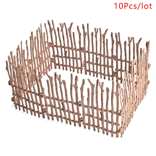 Diy Szimuláció Gyerekek Játékok Állatok Farm Baromfi Kerítés Modellek Legelő Állatkertek Figurák Fogva Tartott Vad Farkas Védőkorlát - Image 3