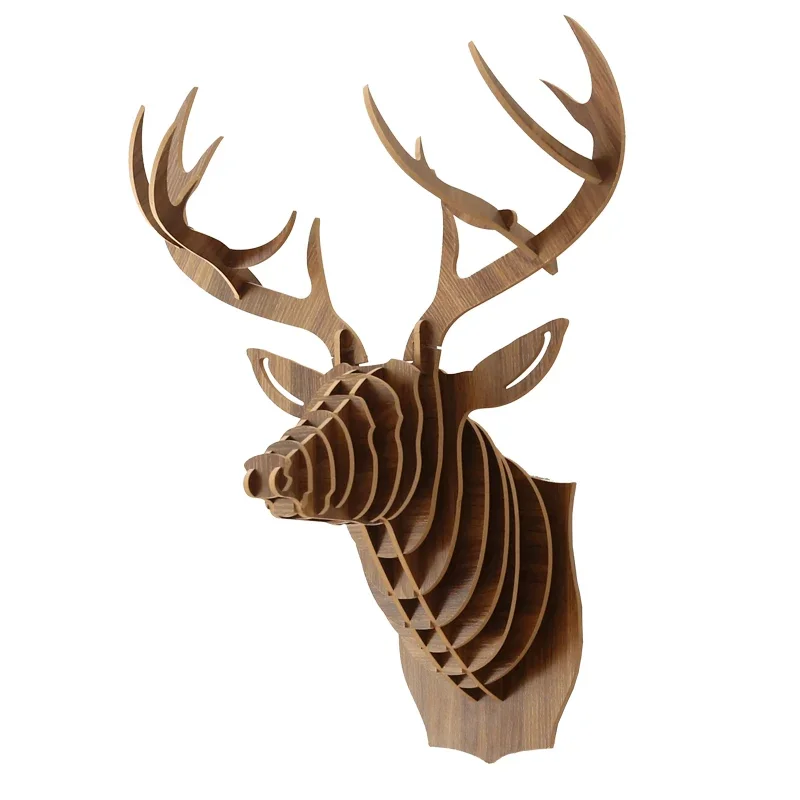 

Скандинавская искусственная голова, деревянные поделки, украшение для дома, декор для стен комнаты, украшение для стен