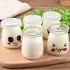 6pcs 150ml 200ml Cartoon Glass Jars with Lids for Yogurt DIY Milk  High Temperature Pudding Bottle Jelly Cups Kitchen Supplies 5