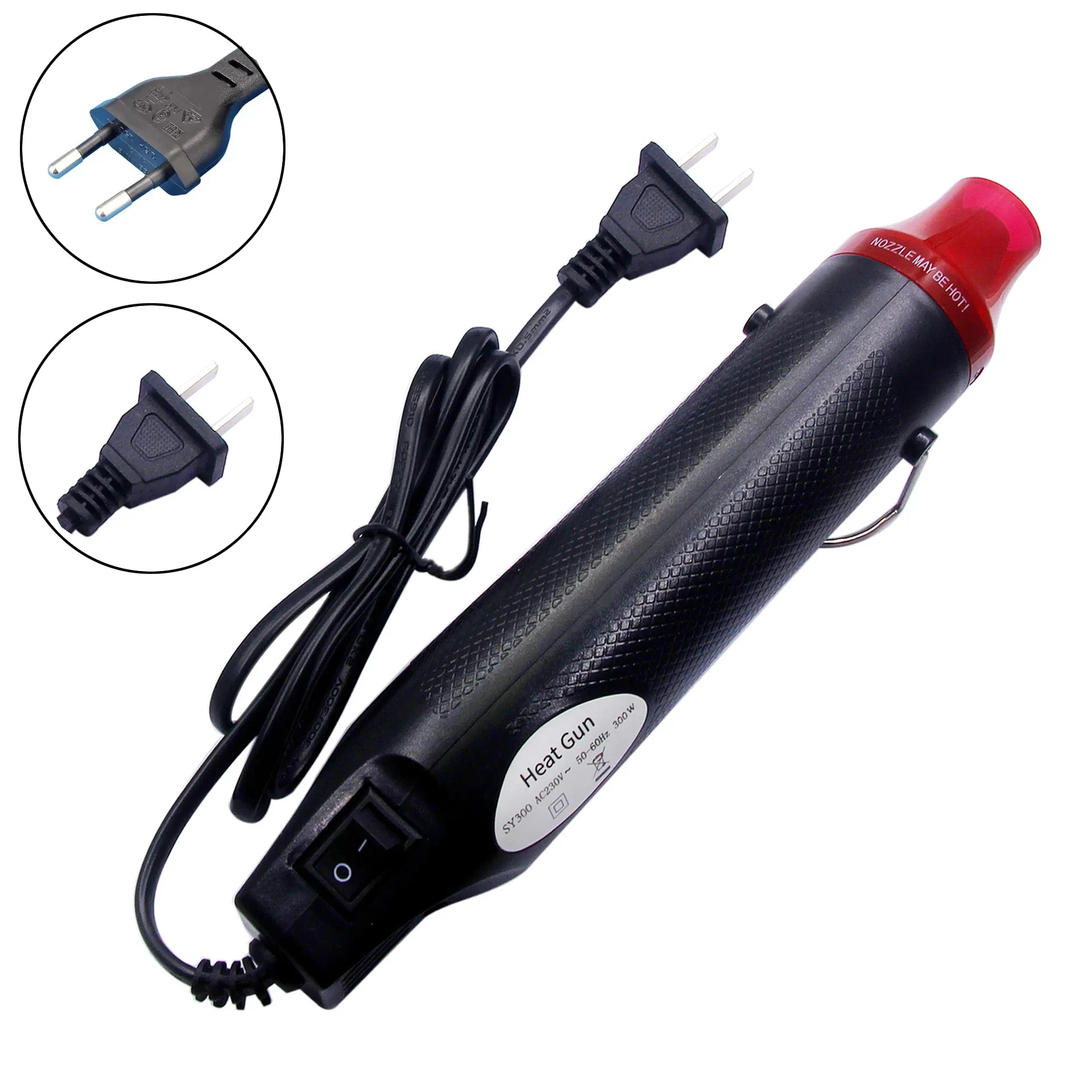 Hot Air Heat Gun 300W Electric Power Temperature Blower Mini Tool Kit for DIY Shrink Tubing Soldering Wrap Plastic Rubber Stamp 3