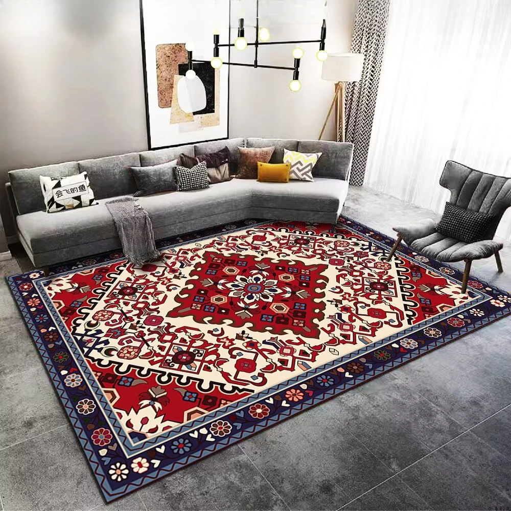 Luxury Persia Boho Red Carpets Living Room Decoration American Bedroom Large Area Rug Non-Slip Mat Washable Lounge Rugs 200x300 4