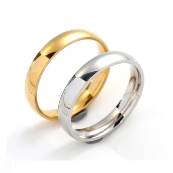Titanium Steel Ring 4mm Arc Smooth Couple Stainless Steel Exquisite Ring Ring Jewelry 1