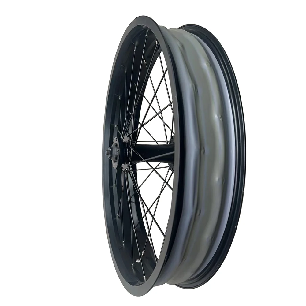 Bike Wheelset 20x4.0 Front Fat Bike Wheel Bicycle 20 Inch Double Bearing Hub 36x12G Spokes 135mm Dropout Disc Brake Fatbike Front Rim Set