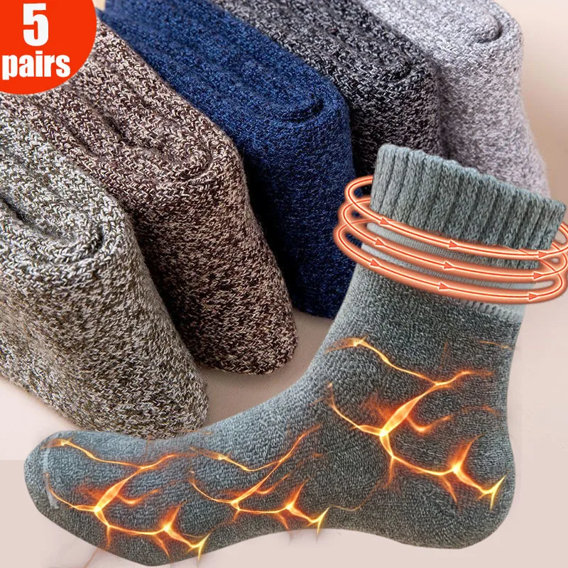 Vitsocks Calzini Lunghi Calzini Lunghi Lana Merino 80% Uomo - Caldi Invernali, Morbidi E Traspiranti Calze Termiche Lana - Foto 3