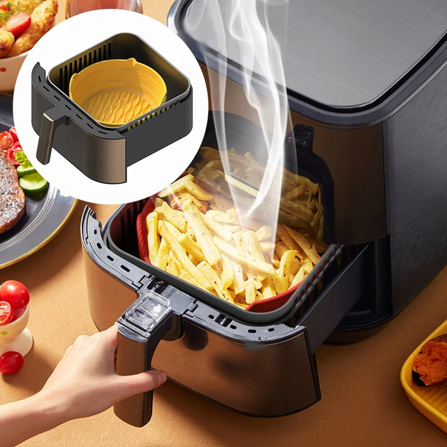 7.8'' Silicone Air Fryer Liners, Reusable Air Fryer Accessories, Air Fryer  Silicone Liner, Air Fryer Basket Silicone Baking Tray Compatible With Ninja