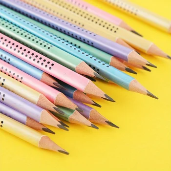 1 barile contiene 30 matite HB colorate casuali per studenti delle scuole elementari, fusto triangolare, matite posturali, penne creative per scrivere cartoni animati, 30 matite confezionate a botte, matite per ufficio