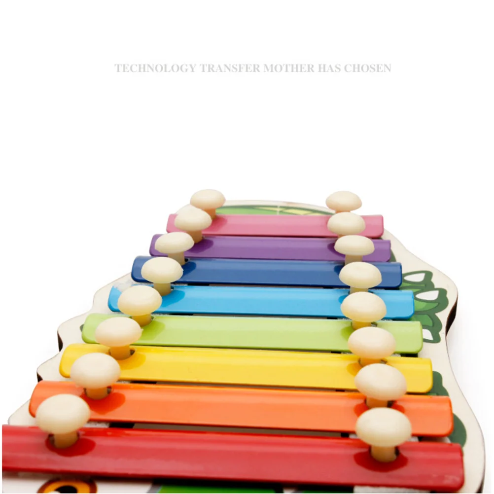 1 Box of Toddler Musical Instrument Cartoon Serinette Musical Toys Wooden Hand Knock Piano Toddler Instruments Xylophone for