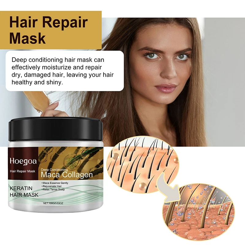 Hair Mask Collagen Keratin Oil Control Frizz Damaged Repair Moisturizer Conditioner Hair Care