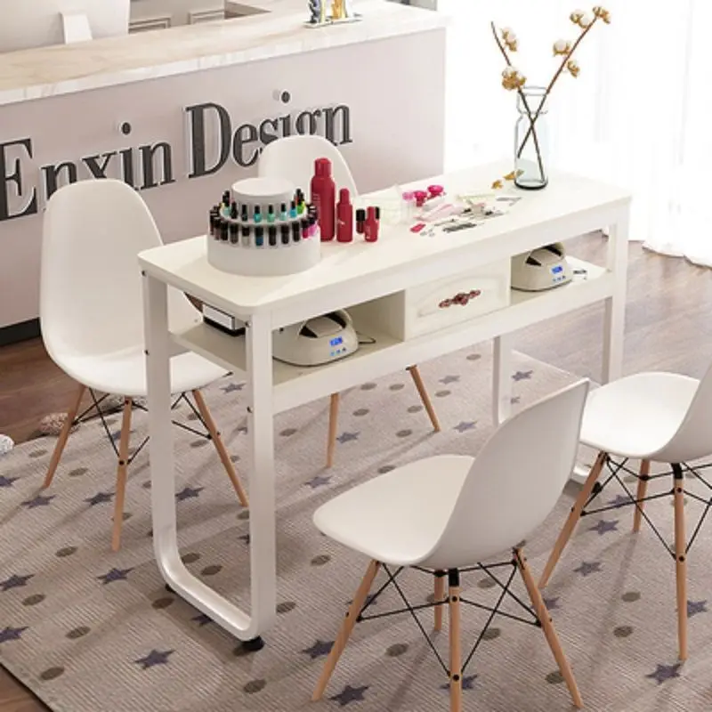 

Japanese Nail Table Nail Salon Stainless Steel Commercial Manicure Table Designer Mesinha Manicure Salon Accessories MQ50NT