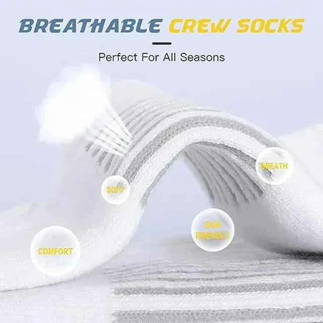 6/12 Pairs Men's Outdoor Gym Socks High Quality Comfortable Soft - Image 4