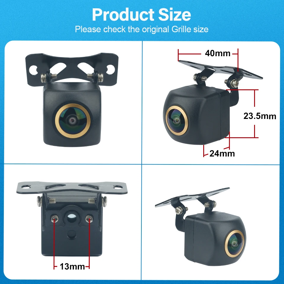170° Fisheye Lens Sony Full HD AHD 1080P CVBS Night Vision Waterproof Vehicle Rear View Reverse Camera Car Camera — view 2