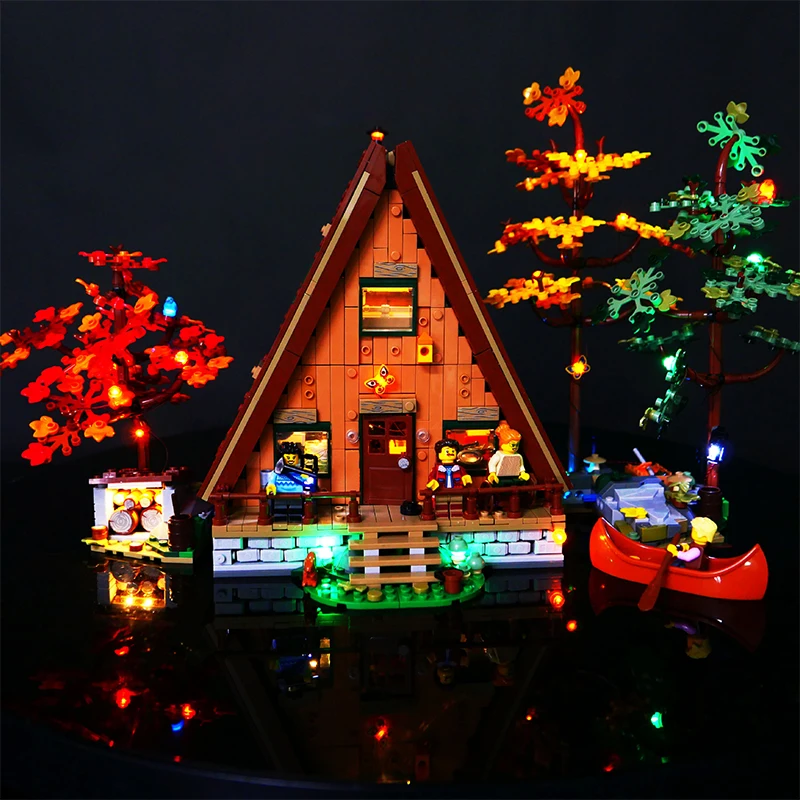 Kit Luci A Led Rc Per Lego 21338 A-Frame Cabin Building Blocks Giocattolo In Mattoni (Solo Luce A Led, Senza Modello Di Blocchi)