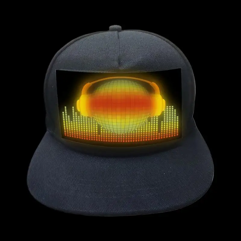 LED Hat Battery Charging Flash Hat Costume Accessories Rechargeable Flashing Glow LED Hat For Nightclub Bar Hip-hop Hat 4