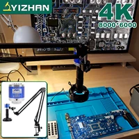 YIZHAN 4K Electronic Digital Microscope For Soldering Microscope Suit 60FPS HDMI USB Camera 150x Lens Bracket Support Software 1