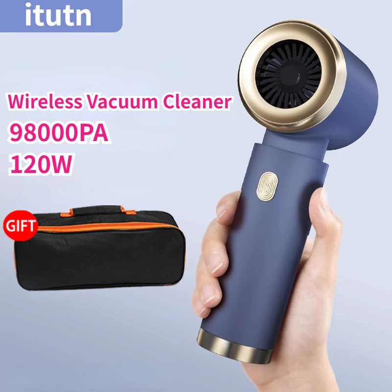 ITUTN 98000PA Powerful Vacuum Cleaner Mini Cordless Portable Car Vacuum Cleaner for Home Appliance Handheld Blower Car