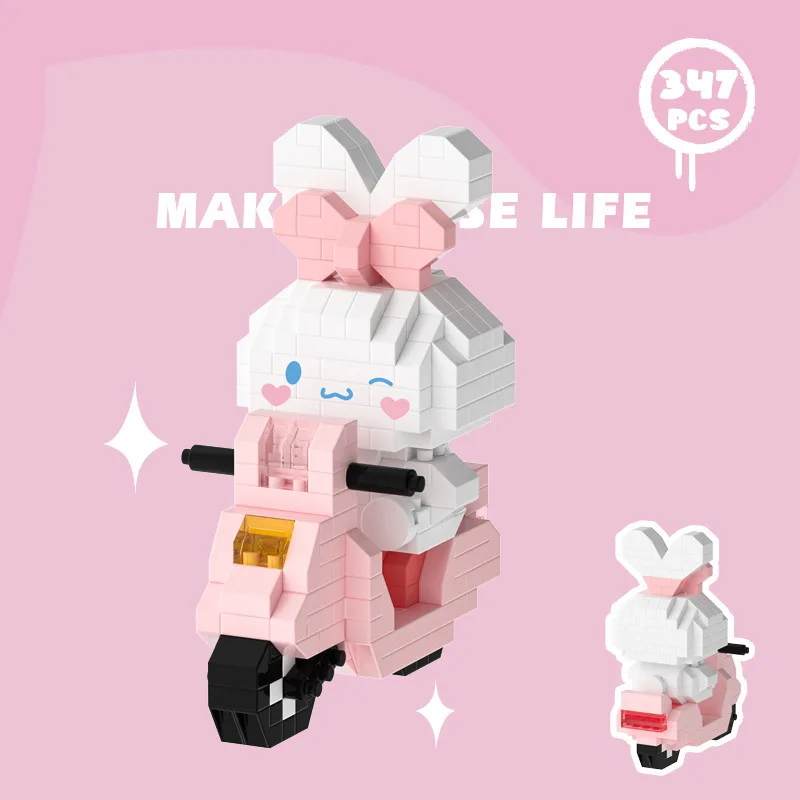Cartoon Kuromi Building Blocks Originality Micro Particles Spelling And Inserting Children's Toys A Holiday Gift For Girls