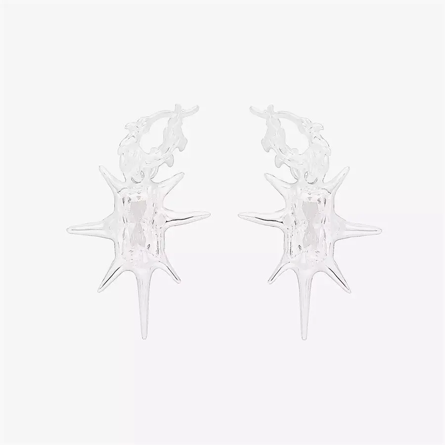 Punk Sweet Cool Diablo Liquid Gem Earrings Original for Men and Women Street High end Luxury Charm Jewelry Trend