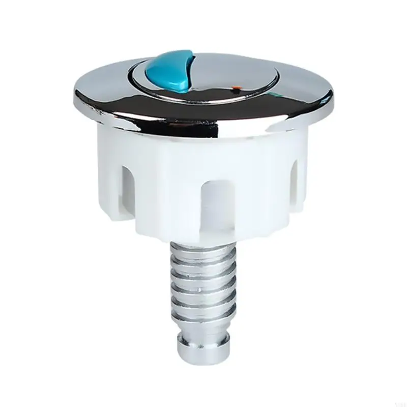 Y98E Toilet Dual Flush Oval-shape Push Button Electroplating Water Tanks Push Water Saving Rod Bathroom Accessories