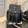 Richme Punk Women Backpacks Fashion Motocycle Rivet Gothic Mochilas Para Mujer Luxury Designer Large Capacity Cool Bag Female 1