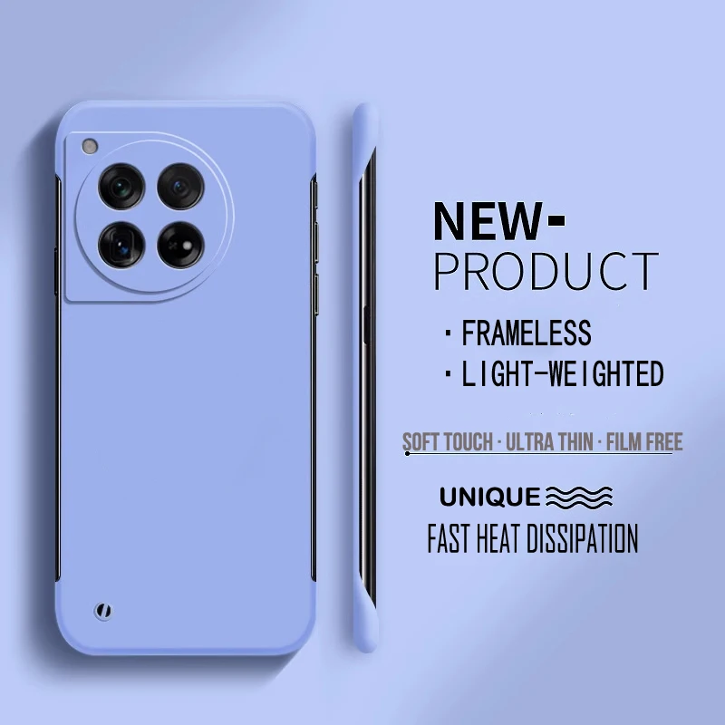Frameless Matte Hard PC Protective Phone Case - Solid Shell Cover with Bumper