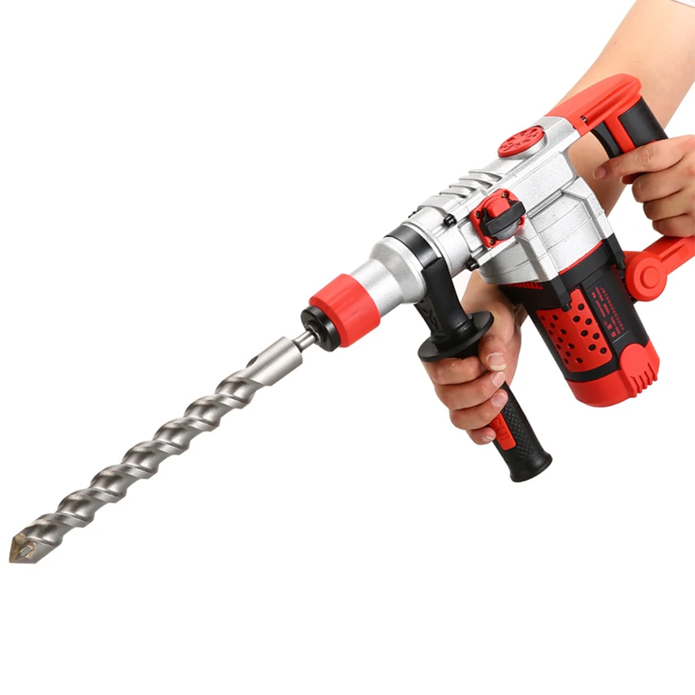 EAST 800W 1500W 1900W 2200W 220V Industrial Rotary Hammer Machine power tools, Impact electric hammer Drill 32mm wood breaking machine drill bit square round hexagon shank wood breaking drill bit for electric drill impact drill