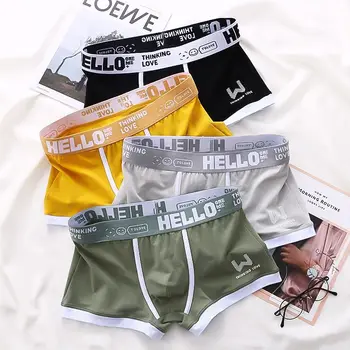 Ropa interior para hombre, calzoncillos Boxer de algodón para hombre, calzoncillos finos deportivos transpirables en forma de U para verano, calzoncillos Cuecas de talla grande para hombre 1