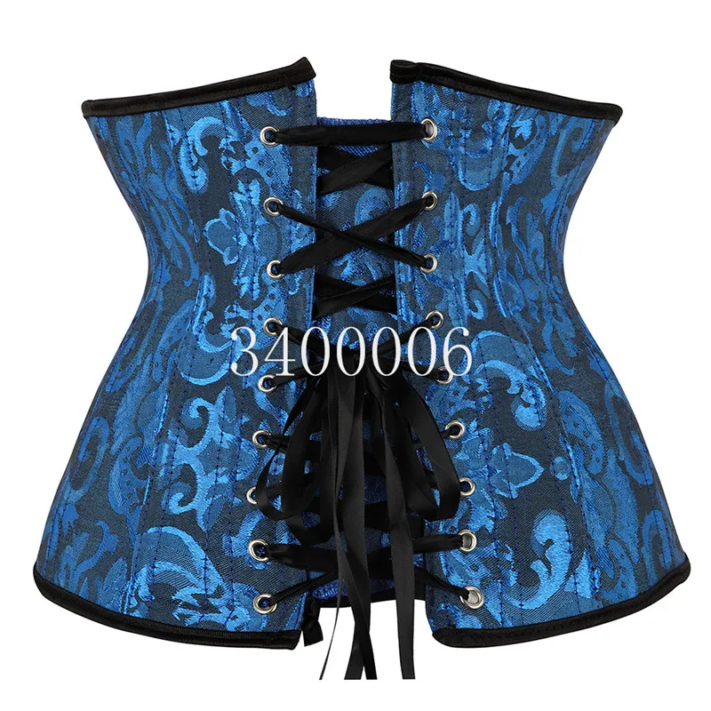 Caudutas Corset Underbust Women's Gothc Sexy Lingerie Top Jacquard Floral Costume Halloween Plus Size Red White Black Pink Green
