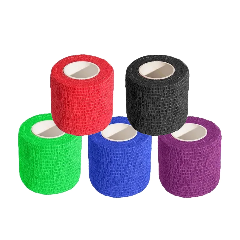 5pcs Tattoo Grip Tape Bandage Cover Wraps Nonwoven Waterproof Self Adhesive Finger Protection Tattoo Accessories
