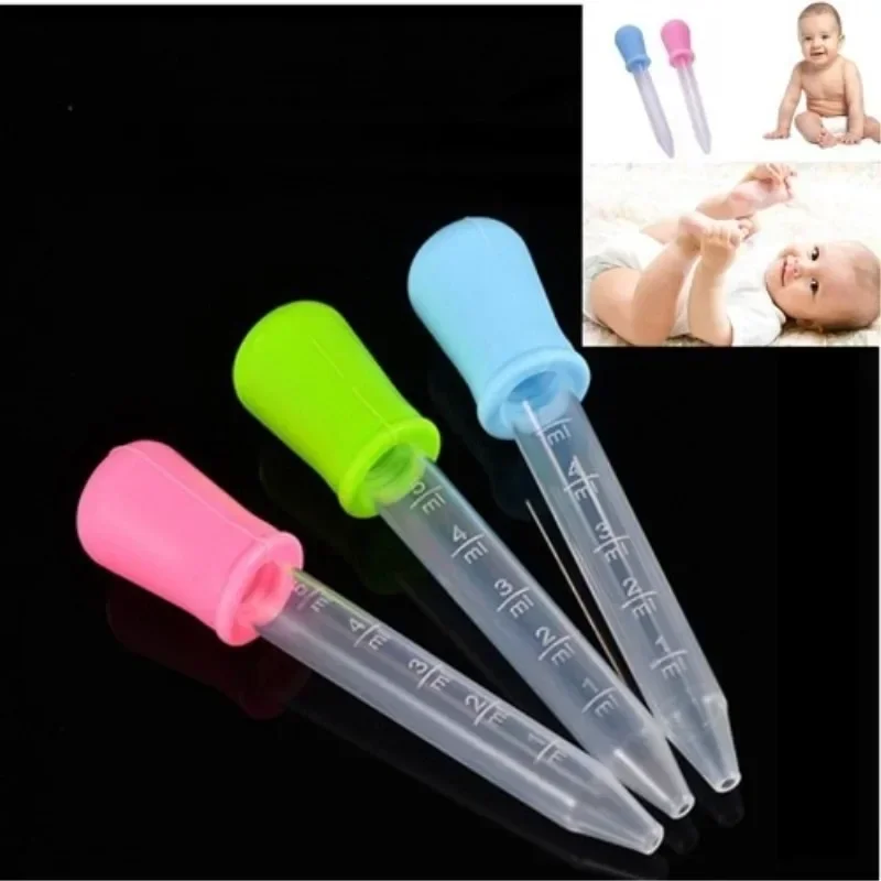 10Pc 5ml Silicone Dropper Straw Baby Anti Choking Medication Dispenser Baby Food Aid Graduated Dropper Laboratory Experiment Toy