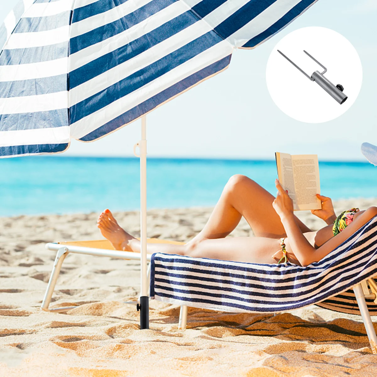 

Sun Shelter Base Drill Bits Metal Beach Umbrella Auger Fishing Pole Sand Anchor Beach Umbrella Supports Car Stands