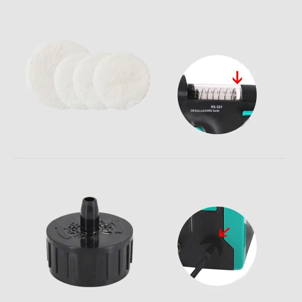 For SS-331H Electric Desoldering Station Replace Accessories Filter Tracheal Adapter Nozzle Needle Mat Spring Heating Core Tube desoldering tool
