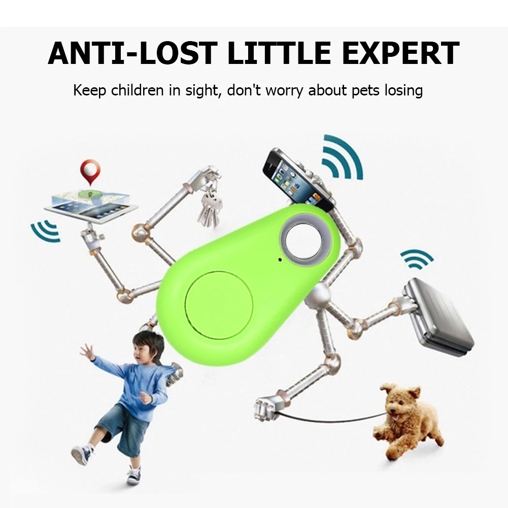 Wallet Tracker Smart Tracker Bluetooth Tracker Smart Mini GPS Tracker Dog Pets Bluetooth-Compatible 4.0 Anti-lost Alarm GPS Locator Wireless Positioning Wallet Pet Key