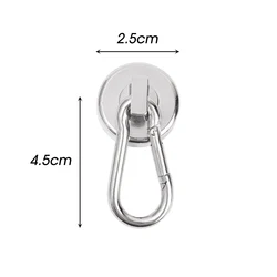 Magnetic Heavy Duty Swivel Hook Set for Kitchen and Home Storage (Silver)
