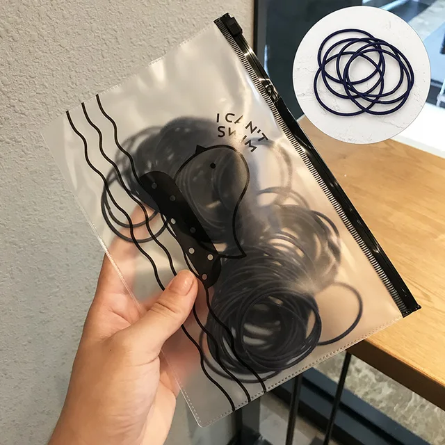 50pcs/100pcs/bag Hair Accessories Women Rubber Bands Scrunchies Elastic Hair Bands Girls Headband Decorations Ties Gum for Hair Navy-100pcs