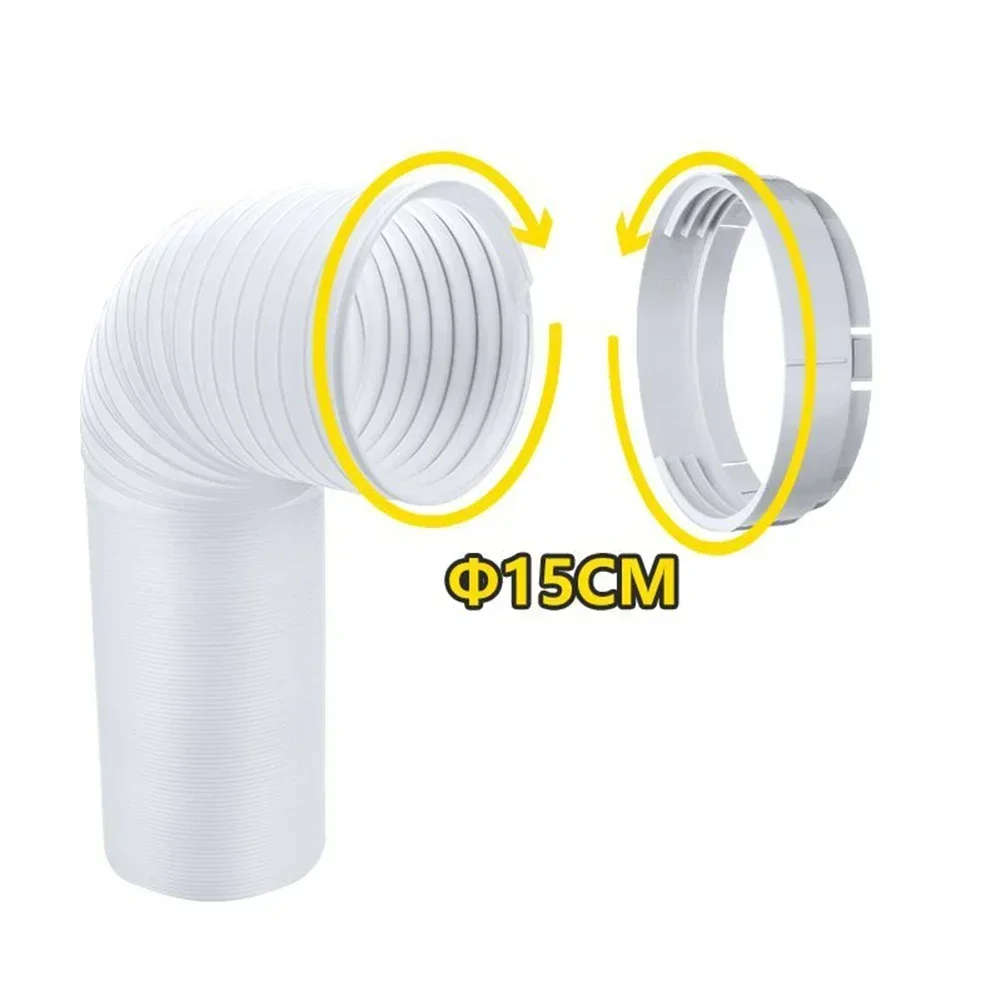 150mm Mobile Air Conditioner Exhaust Connector Sealing Baffle Circular Connector Air Vent Exhaust Pipe Hose Adapter Baffle