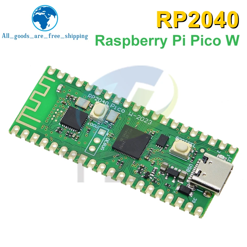 Raspberry Pi Pico W Microcontroller Development Board, Built-in WiFi, Based RP2040 Dual-core